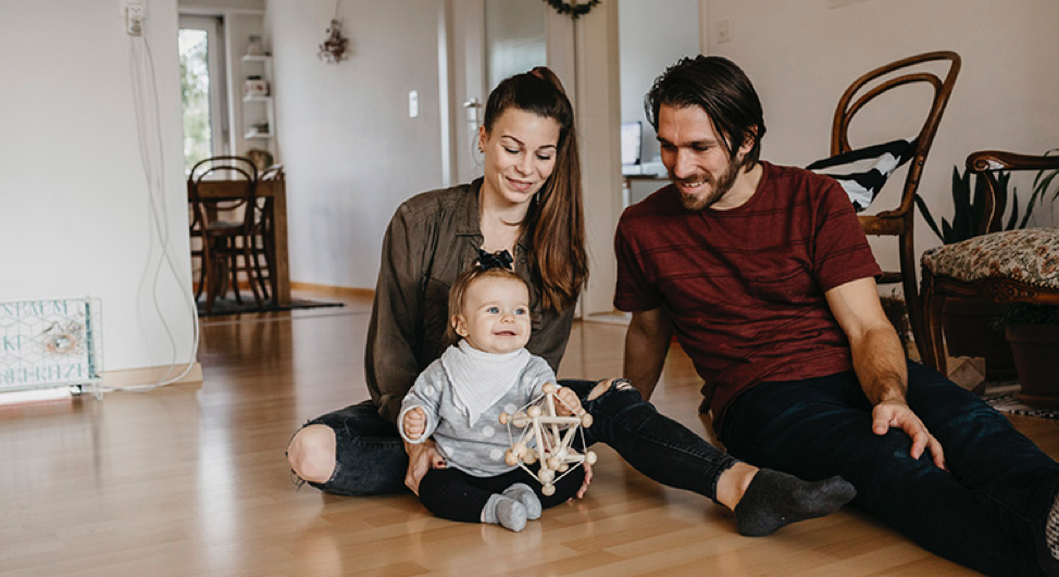 couple with baby